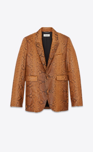 Suit jacket in mottled python